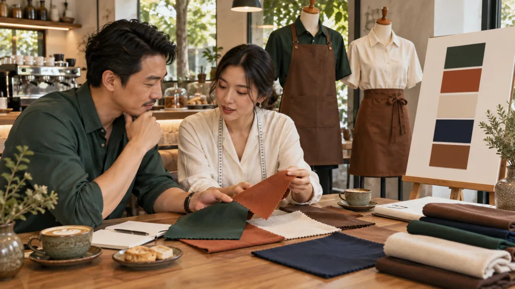 Chọn màu đồng phục quán cà phê như thế nào để hợp với nhận diện thương hiệu?